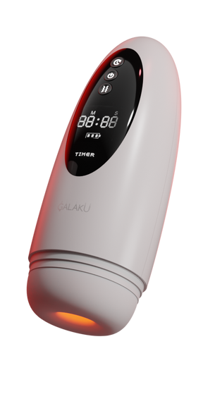 Galaku Timer AI Masturbator White | 10 Vibration Modes | APP Control Rechargeable Male Stroker