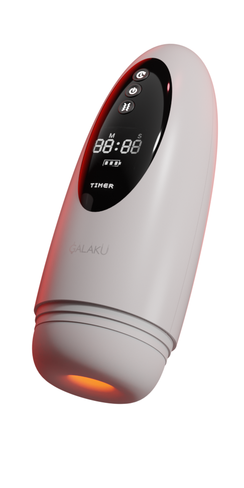 Galaku Timer AI Masturbator White | 10 Vibration Modes | APP Control Rechargeable Male Stroker
