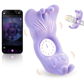 Butterfly Dual-Motor Couples Vibrating Ring – App-Controlled Waterproof Silicone Ring