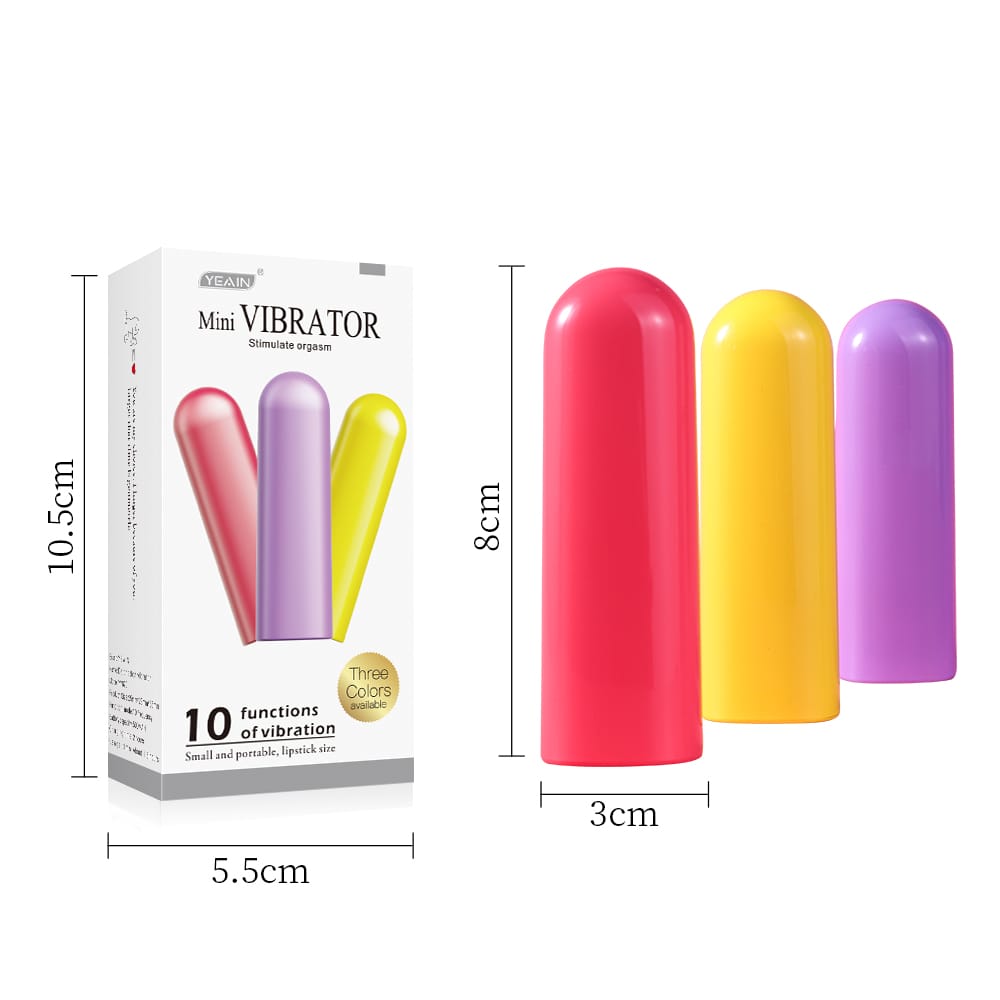 YEAIN Mini Vibrator Stimulate Orgasm – 10 Functions USB Rechargeable Bullet Vibrator