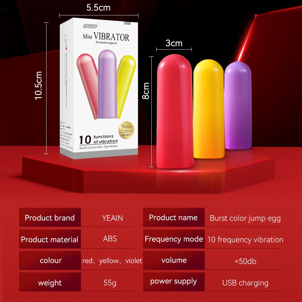 YEAIN Mini Vibrator Stimulate Orgasm – 10 Functions USB Rechargeable Bullet Vibrator