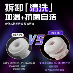 Galaku Undertow AI Suction Masturbator – White | 10 Vibration + 10 Suction | Heating Base | APP Control