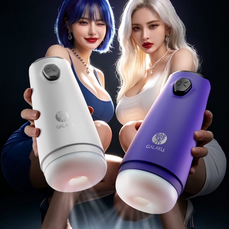 Galaku Undertow AI Suction Masturbator – White | 10 Vibration + 10 Suction | Heating Base | APP Control