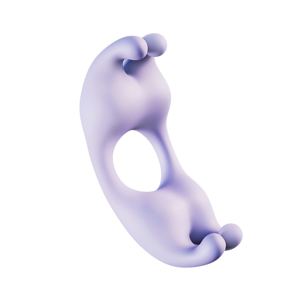 Rabbit Dual Motor Vibrating Ring for Couples – Waterproof Silicone Rabbit Ring (Black, Purple, Light Purple)