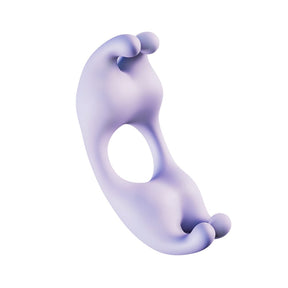 Rabbit Dual Motor Vibrating Ring for Couples – Waterproof Silicone Rabbit Ring (Black, Purple, Light Purple)