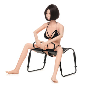 Roomfun Waterproof Ergonomic Intimate Support Chair with Armrests – Adjustable Height Heavy Duty Positioning Frame (Model YDA-013, Black)
