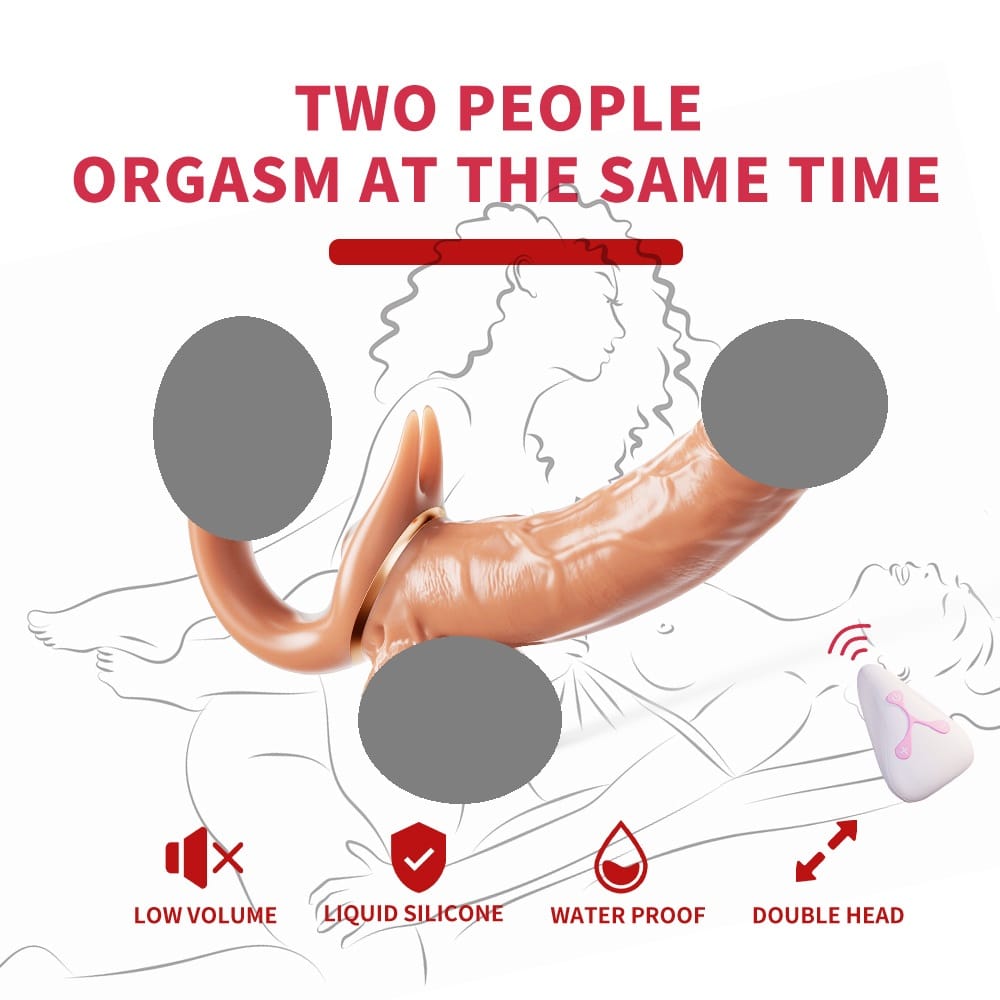 Yeain Dual Dildo With Strap 360 Rotation / Thrusting Dildo With Remote Vibration For Her
