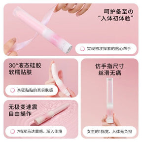 Kisstoy Pop Cherry Finger Rice Stick Lipstick Vibrator
