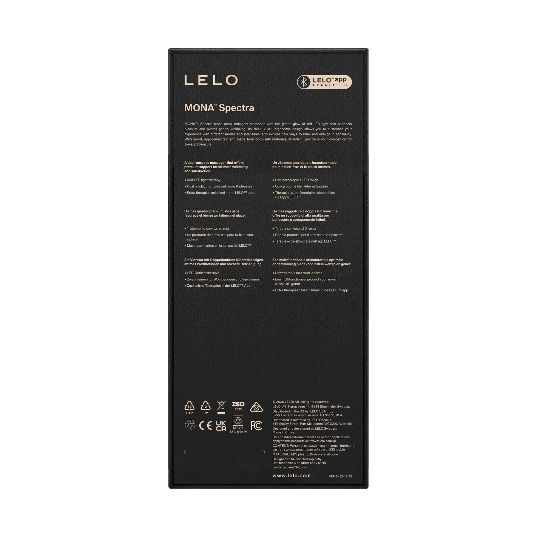 LELO MONA™ Spectra – Red Light intimate wellness massager