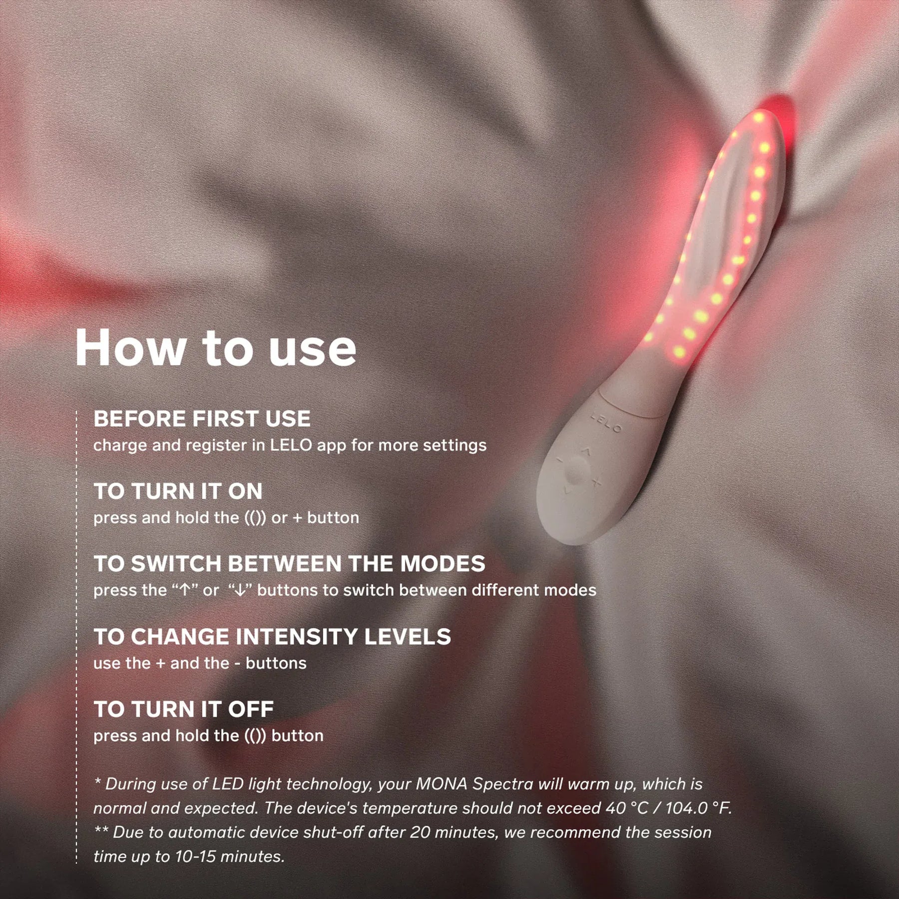 LELO MONA™ Spectra – Red Light intimate wellness massager