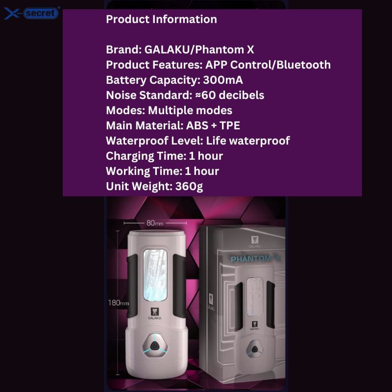Galaku Phantom X AI App control masturbator