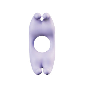 Rabbit Dual Motor Vibrating Ring for Couples – Waterproof Silicone Rabbit Ring (Black, Purple, Light Purple)