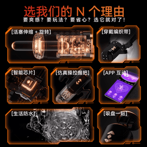 LOCKINK Smart Electric Male Masturbator Cup – App Control, Multi-Speed Vibration, Telescopic Rotation & Micro Pulse Stimulation