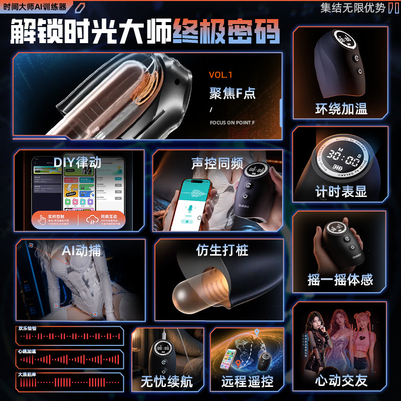 Galaku Timer AI Training Masturbator – Vibration, Thrusting & Heating (AI Version) APP Control