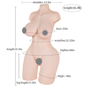 Reime Oda Big Boobs Half Body Sex Doll 25.5kg