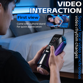 X Knight AI Aircraft Cup – App-Controlled Thrusting, Vibrating & Suction Male Masturbator with Heating