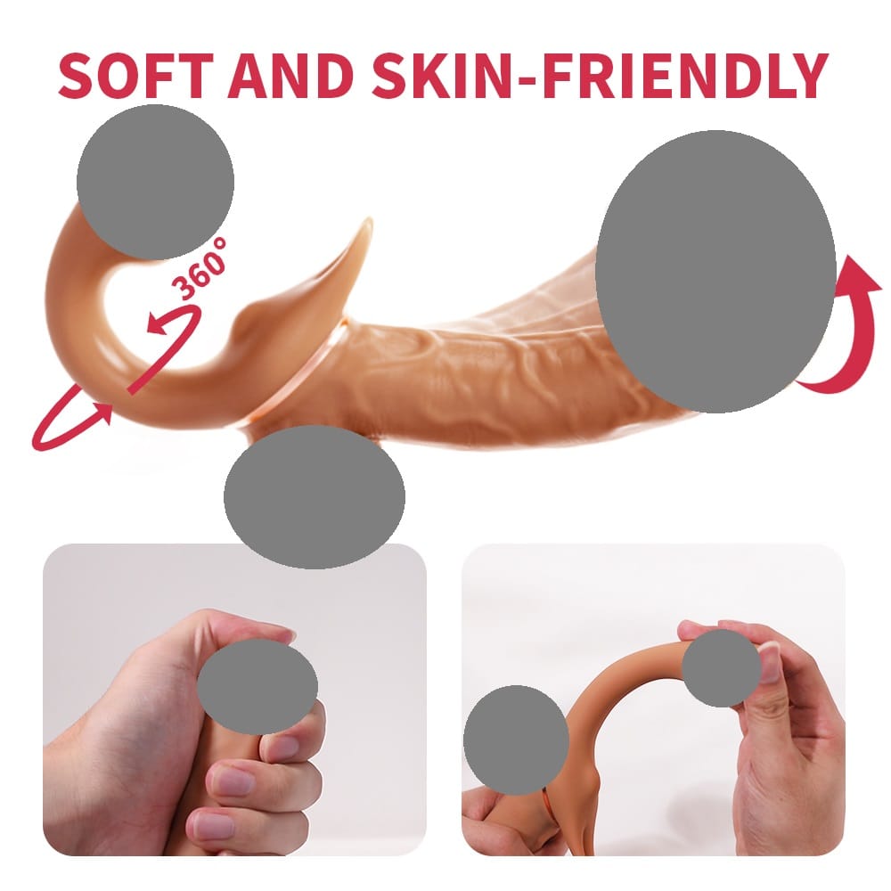 Yeain Dual Dildo With Strap 360 Rotation / Thrusting Dildo With Remote Vibration For Her