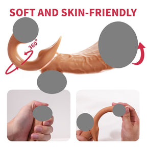 Yeain Dual Dildo With Strap 360 Rotation / Thrusting Dildo With Remote Vibration For Her
