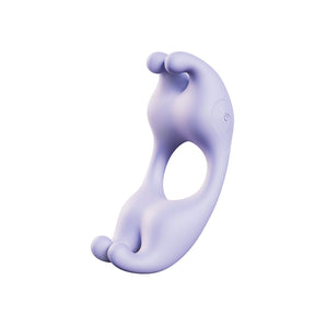Rabbit Dual Motor Vibrating Ring for Couples – Waterproof Silicone Rabbit Ring (Black, Purple, Light Purple)