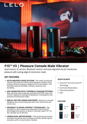 Lelo F1S™ V3  APP-CONTROLLED DUAL MOTOR MASTURBATOR WITH SENSONIC AND CRUISE CONTROL TECHNOLOGY TEAL