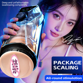 X Knight AI Aircraft Cup – App-Controlled Thrusting, Vibrating & Suction Male Masturbator with Heating
