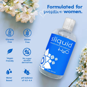 Sliquid - H20 Intimate Lube Glycerine & Paraben Free Vegan Personal lubricant