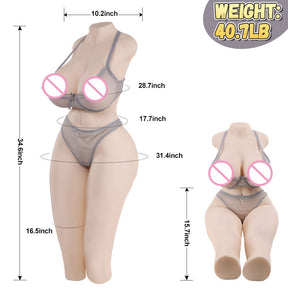 Baili TPE Super Soft Liquid Boobs Half body Doll 19KG