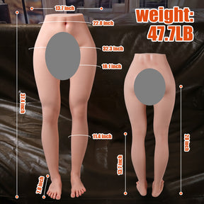 Su Wan Jing Xiang Realistic Silicone Full Legs & Hip Model – Dual Hole with Movable Joints 21.6KG