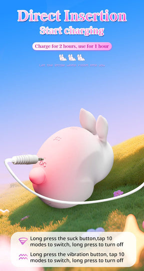 夜樱啵啵兔 无线吮吸震动蛋｜女性按摩器｜Yeing Bobo Rabbit Suction Vibrating Egg