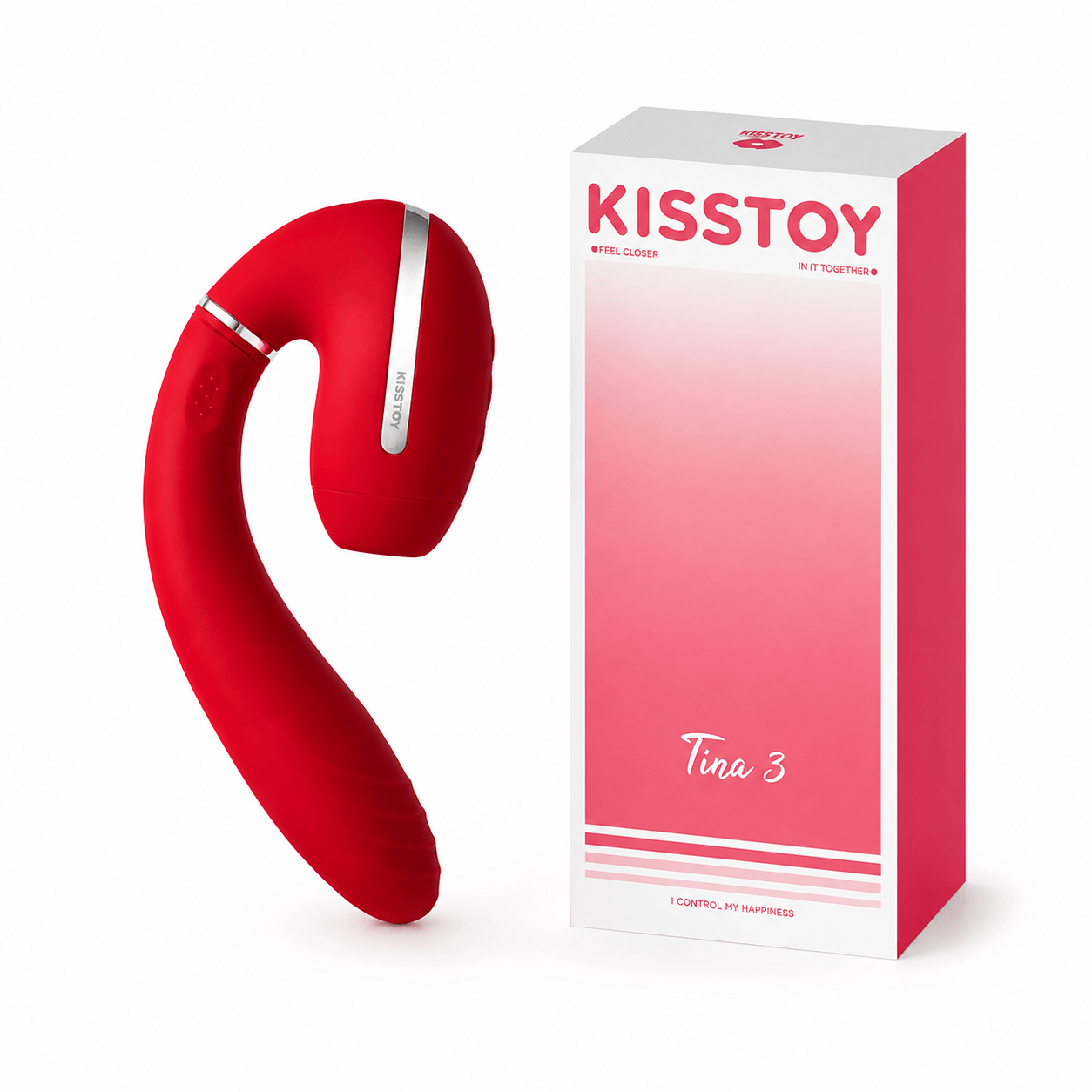 Kisstoy TINA 3rd Gen Electric Vibrating Massager – Red
