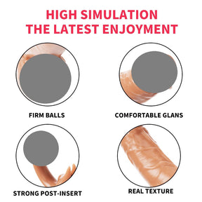 Yeain Dual Dildo With Strap 360 Rotation / Thrusting Dildo With Remote Vibration For Her