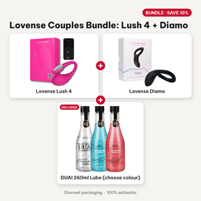 Lovense Couples Bundle: Lush 4 + Diamo - bundle contents