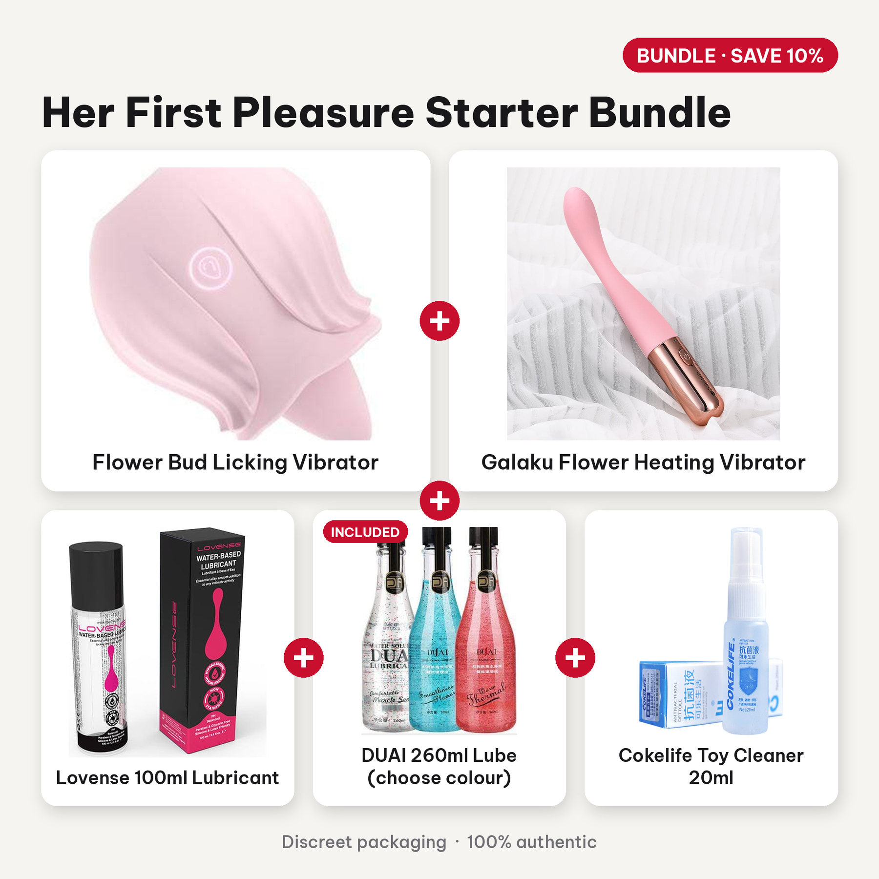 Her First Pleasure Starter Bundle - bundle contents
