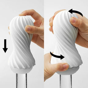 Tenga FLEX Silky White/Black & Tenga - Moova Series Masturbation Flex Cup