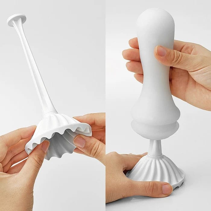Tenga FLEX Silky White/Black & Tenga - Moova Series Masturbation Flex Cup