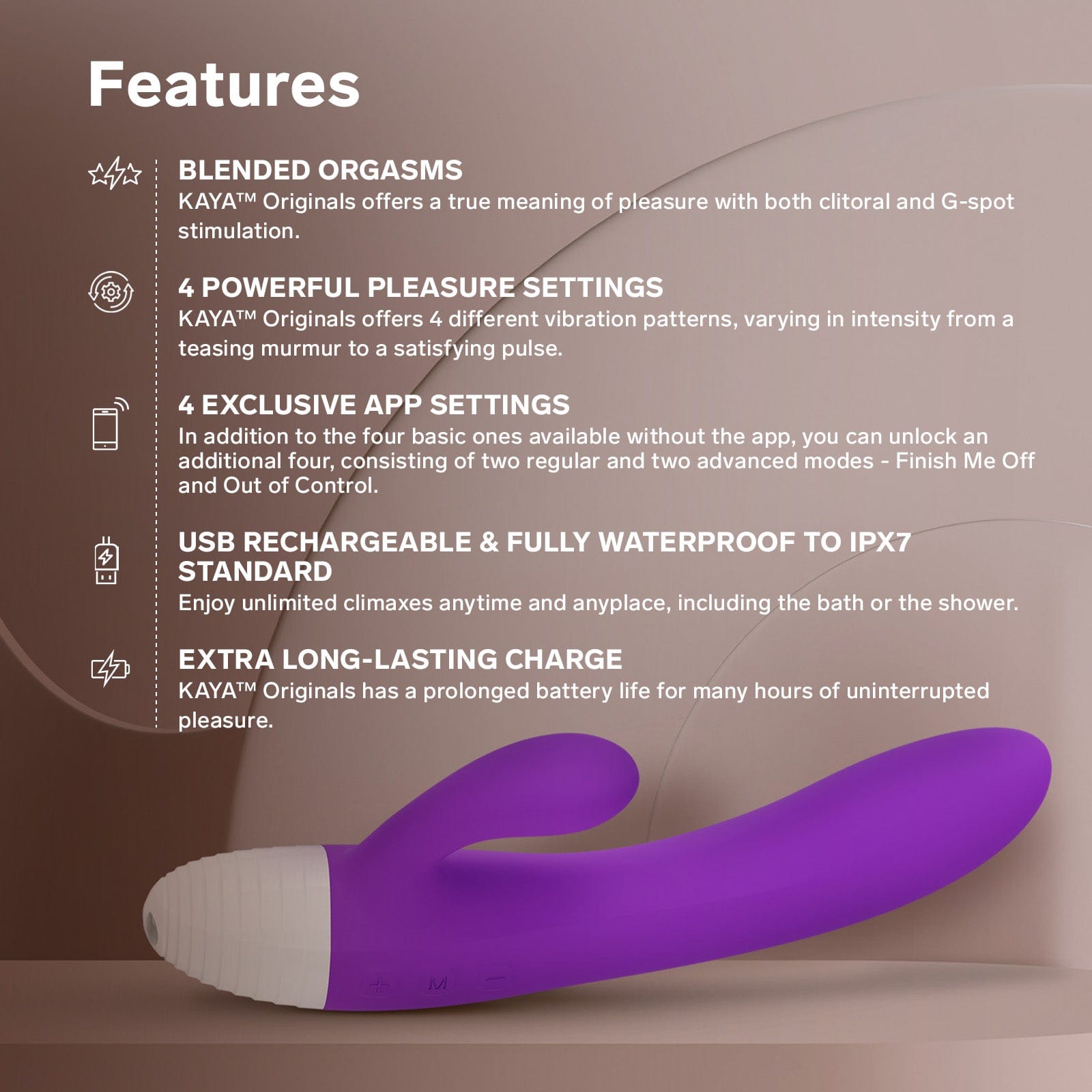 LELO KAYA Originals with App Control Rabbit Vibrator 优雅愉悦专为女性设计的奢华按摩器