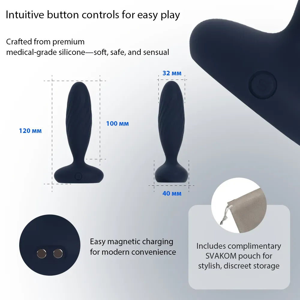 SVAKOM  Jordan PLUS Retractable Strong-Vibration Heated  司沃康svakom易凯PLUS肛塞后庭伸缩强震加热肛门神器