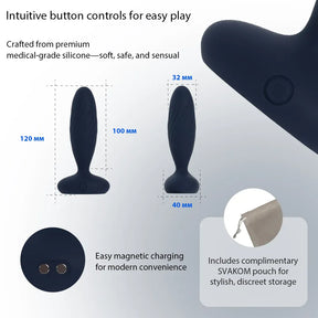 SVAKOM  Jordan PLUS Retractable Strong-Vibration Heated  司沃康svakom易凯PLUS肛塞后庭伸缩强震加热肛门神器