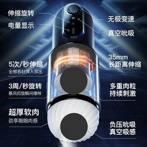 SVAKOM Godwin – Galaxy Battleship Electric Masturbator for Men Rotation, Suction & Thrusting