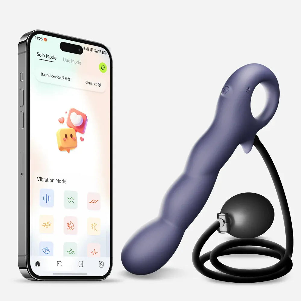 Yeain Explorer APP-Controlled Inflatable Anal Plug | Expandable Vibrator for Men & Women  探索者APP控制充气膨胀肛塞男女后庭震动棒成人自慰器