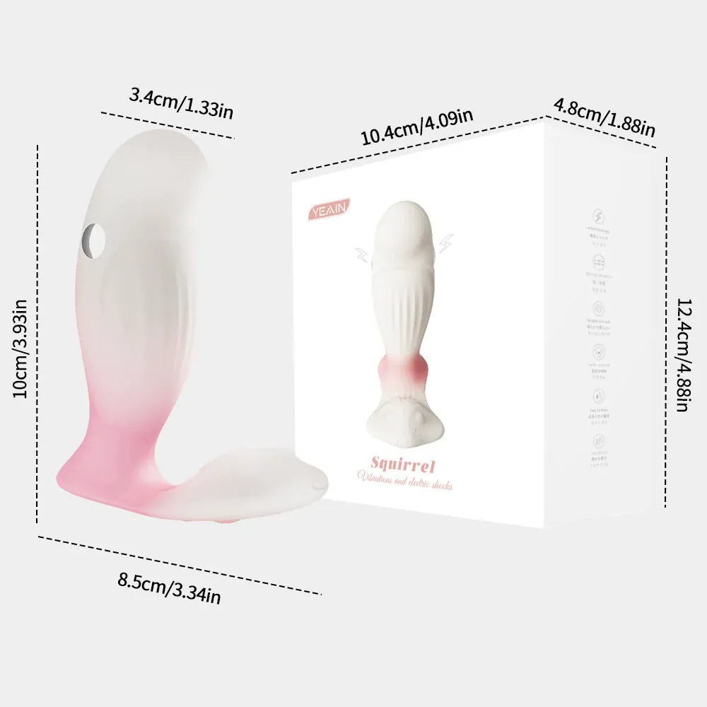 Yeain Squirrel Wearable Electro-Shock Vibrating Egg | Remote-Controlled Strap-On Massager for Women  新品夜樱电击穿戴跳蛋遥控女性自慰震动器具按摩棒