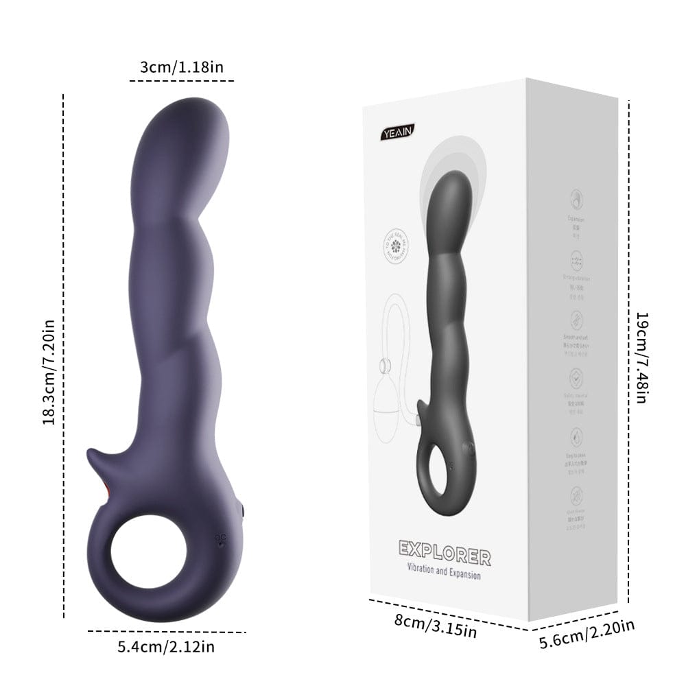 Yeain Explorer APP-Controlled Inflatable Anal Plug | Expandable Vibrator for Men & Women  探索者APP控制充气膨胀肛塞男女后庭震动棒成人自慰器