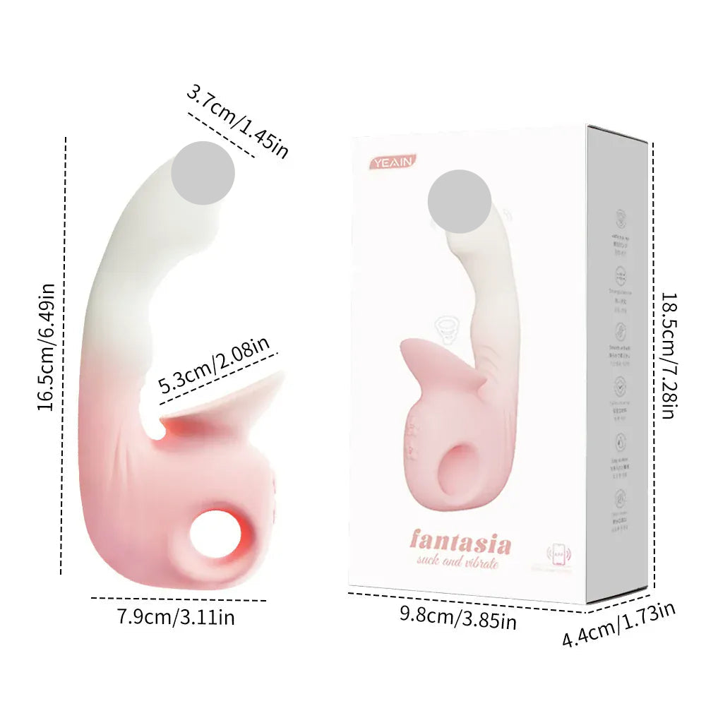 Yeain Fantasia App-Controlled Air Pulse Massager APP远程控制吮吸震动器｜强力真空气压脉冲与震动刺激