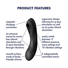 Satisfyer Curvy Trinity 4 female vibrator sucking masturbator adult sex toy