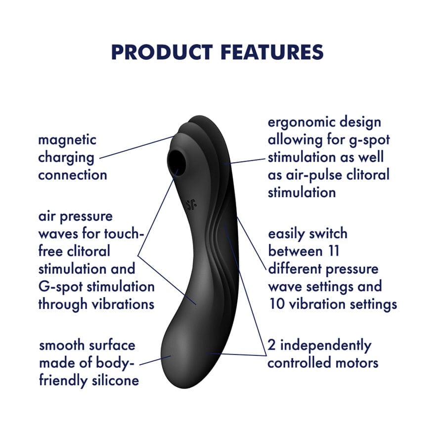 Satisfyer Curvy Trinity 4 female vibrator sucking masturbator adult sex toy