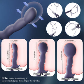 Yeain Explorer APP-Controlled Inflatable Anal Plug | Expandable Vibrator for Men & Women  探索者APP控制充气膨胀肛塞男女后庭震动棒成人自慰器