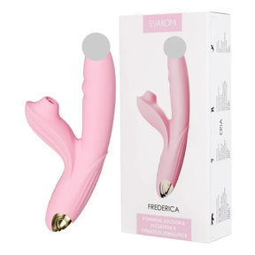Svakom Frederica Suction & Thrusting Vibrator with Dual Stimulation for Women   司沃康菲蕾德翠卡吮吸伸缩震动棒双重刺激女用