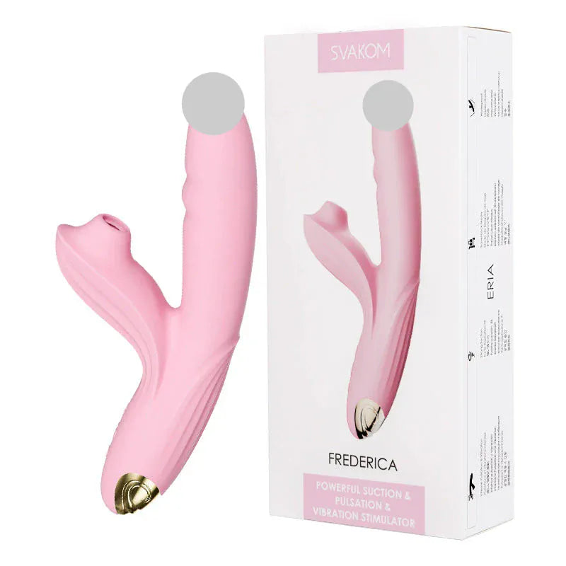 Svakom Frederica Suction & Thrusting Vibrator with Dual Stimulation for Women   司沃康菲蕾德翠卡吮吸伸缩震动棒双重刺激女用