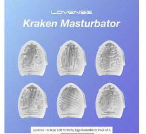 Lovense Kraken (1 Unit) Masturbator Soft stretchy masturbator Single Pack
