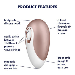 Satisfyer Deluxe Air Pulse Clitoral Stimulator | 11 Intensities | Waterproof & Rechargeable  女性气压脉冲阴蒂刺激器｜11档强度
